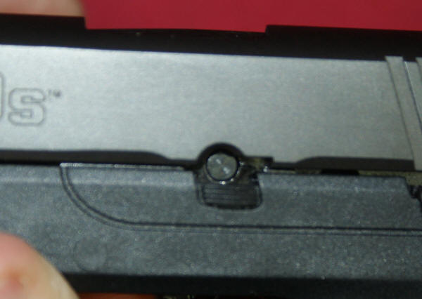 Ruger LC9s Takedown Pin Position