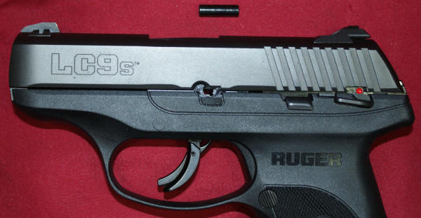 Ruger LC9s Takedown Pin Removed
