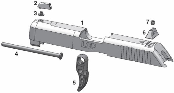 Ruger LCP Custom Unique Parts