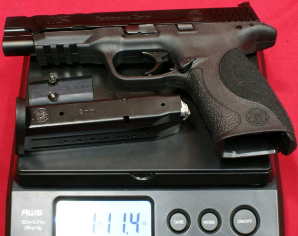 Smith & Wesson M&P9 Performance Center Ported Pistol Weight
