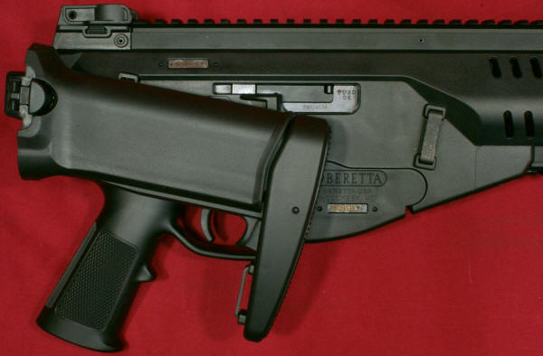 Beretta ARX 160 Stock Fully Folded Closeup