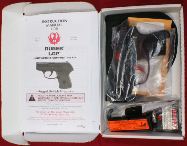 Ruger LCP Custom Box Contents