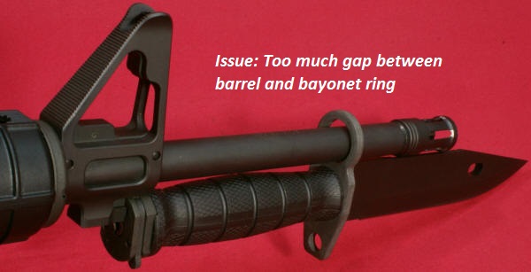 Tacticool22 Bayonet Barrel Adapter- Issue showing need for adapter.