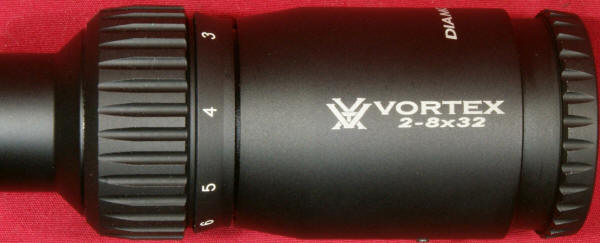 Vortex Diamondback HP 2-8x32mm Eyepiece Left